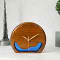MKL Resin Arts – 7″ Teak Wood Resin Tabletop Clock
