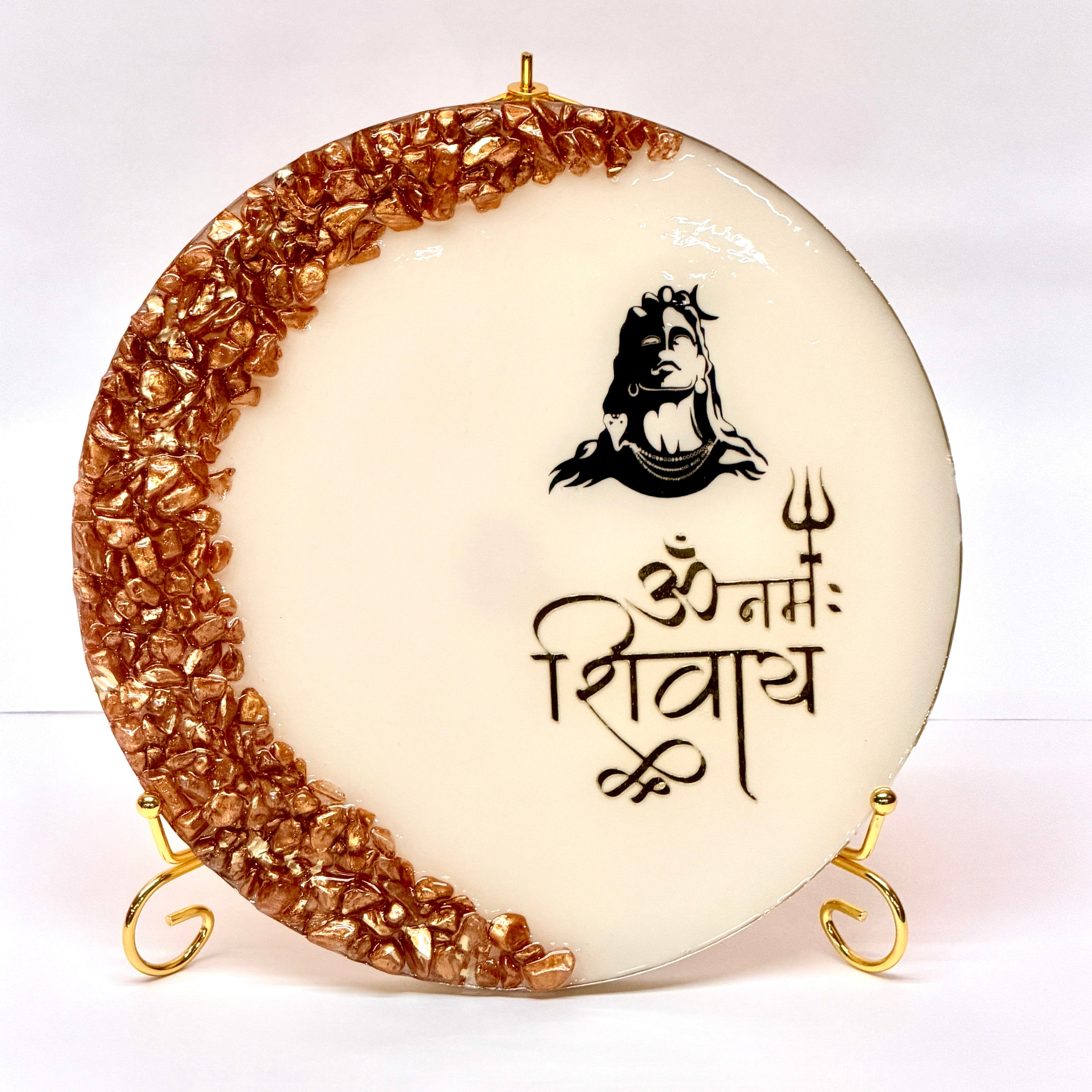 Mklarts Handcrafted Resin Art Table Decor with Shivji Silhouette