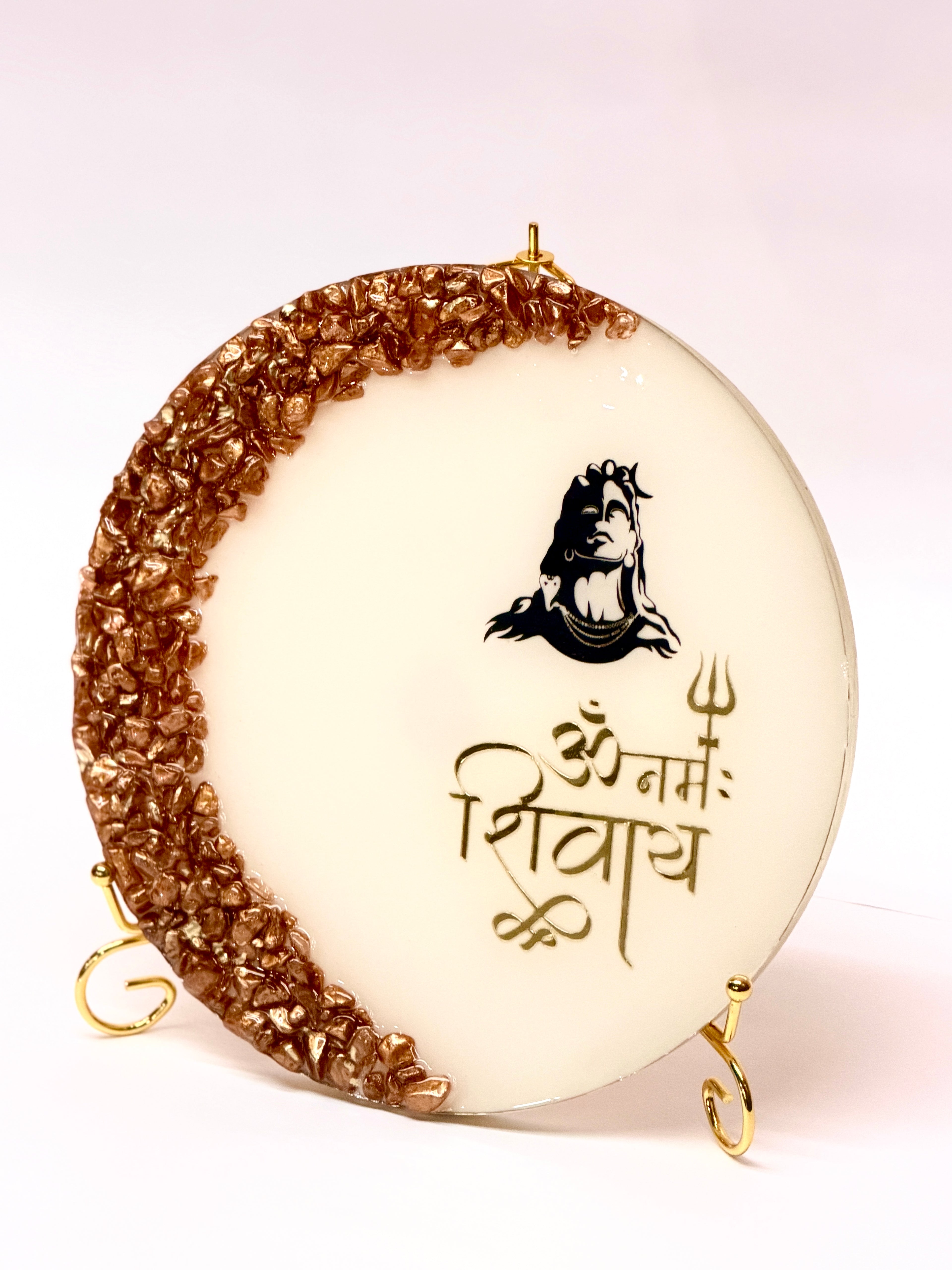 Mklarts Handcrafted Resin Art Table Decor with Shivji Silhouette