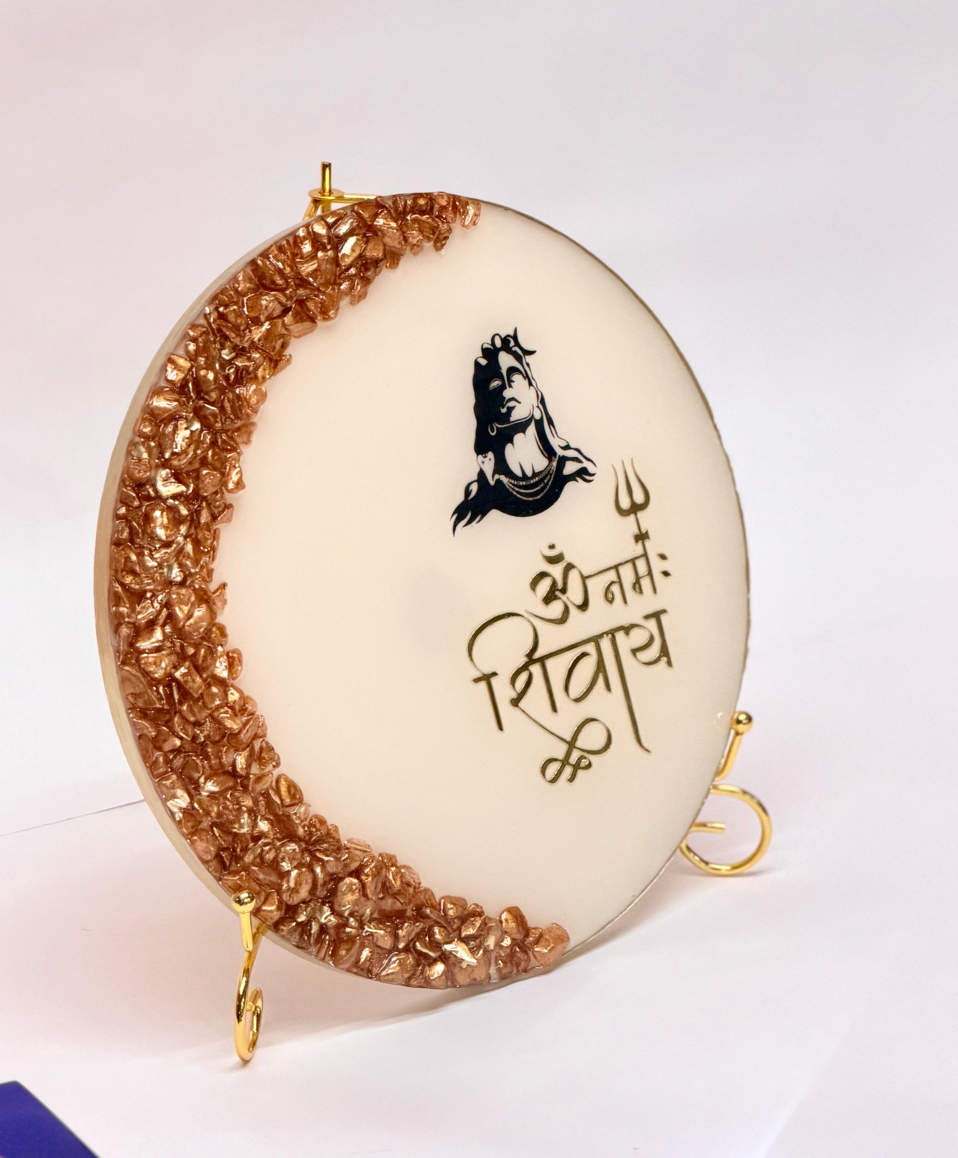 Mklarts Handcrafted Resin Art Table Decor with Shivji Silhouette
