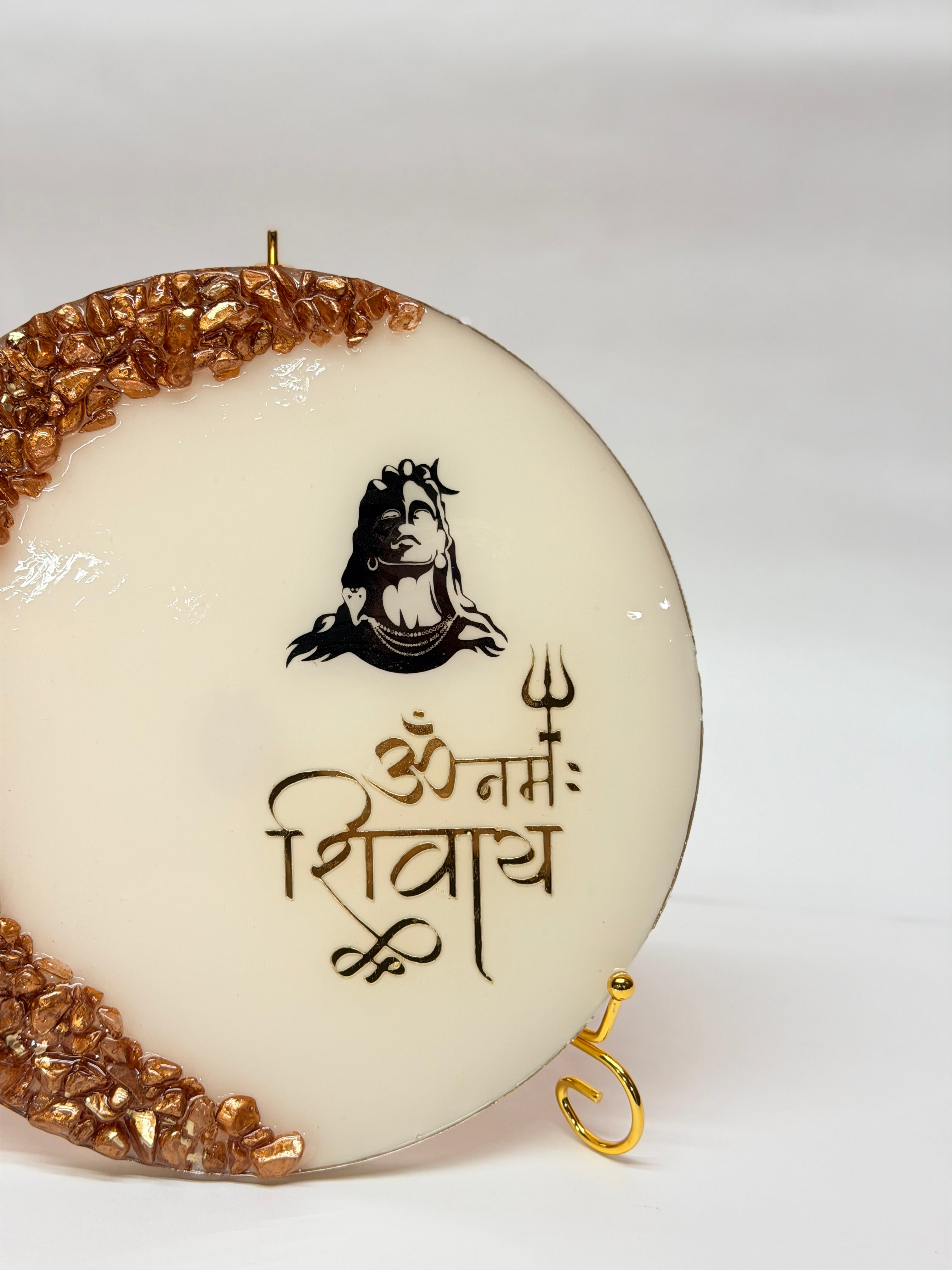 Mklarts Handcrafted Resin Art Table Decor with Shivji Silhouette