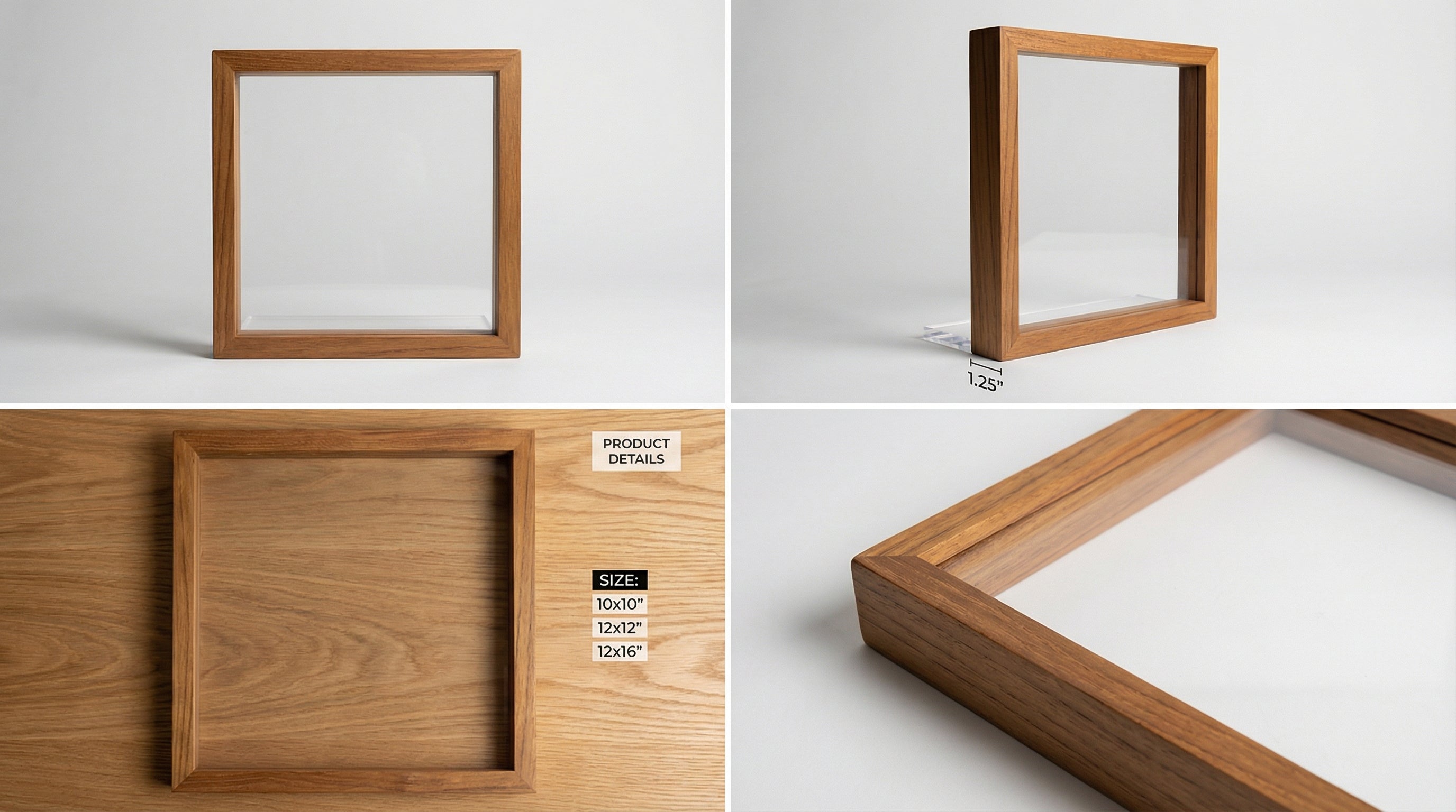 MKL Resin Arts | Teak Wood Resin Preservation Frame with Back Acrylic